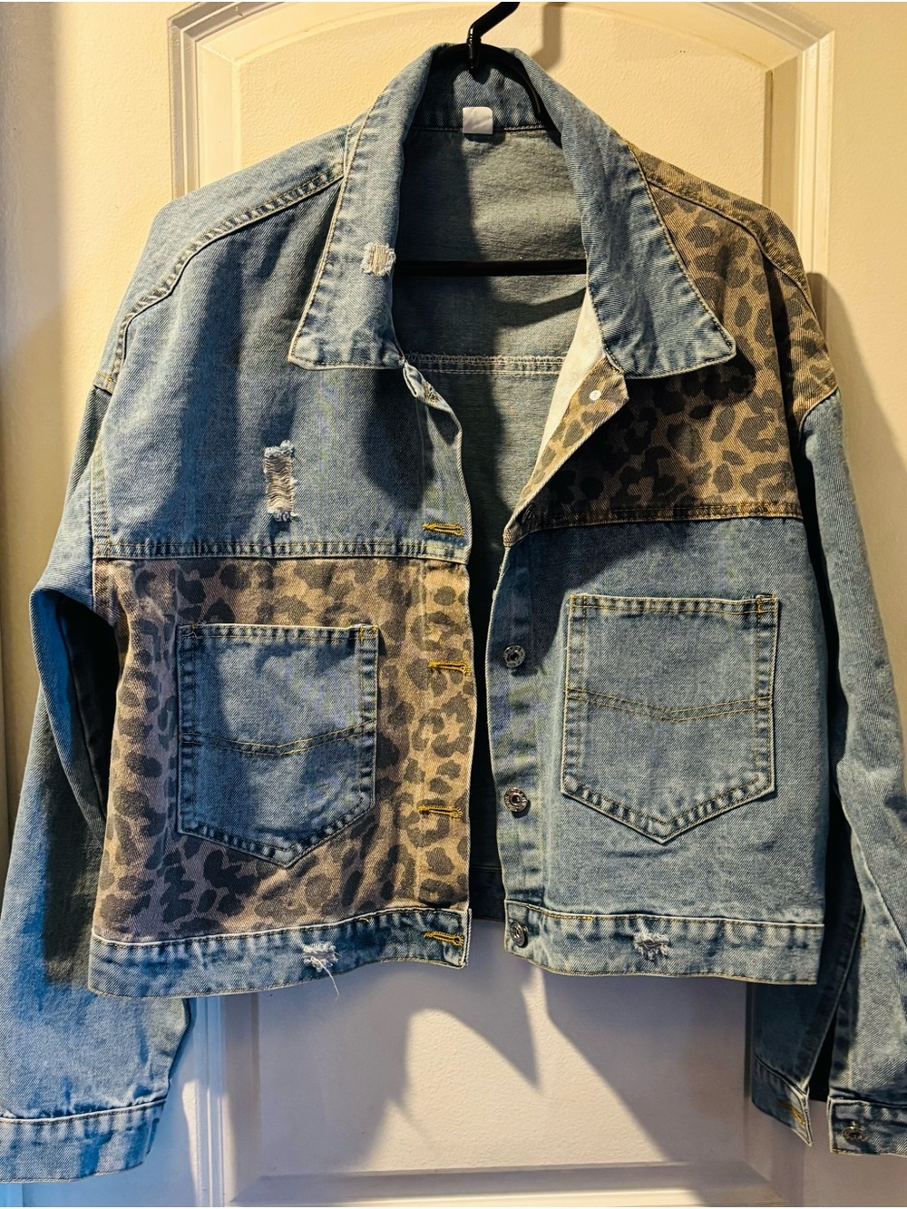 Leopard Jean Jacket New Size XXL